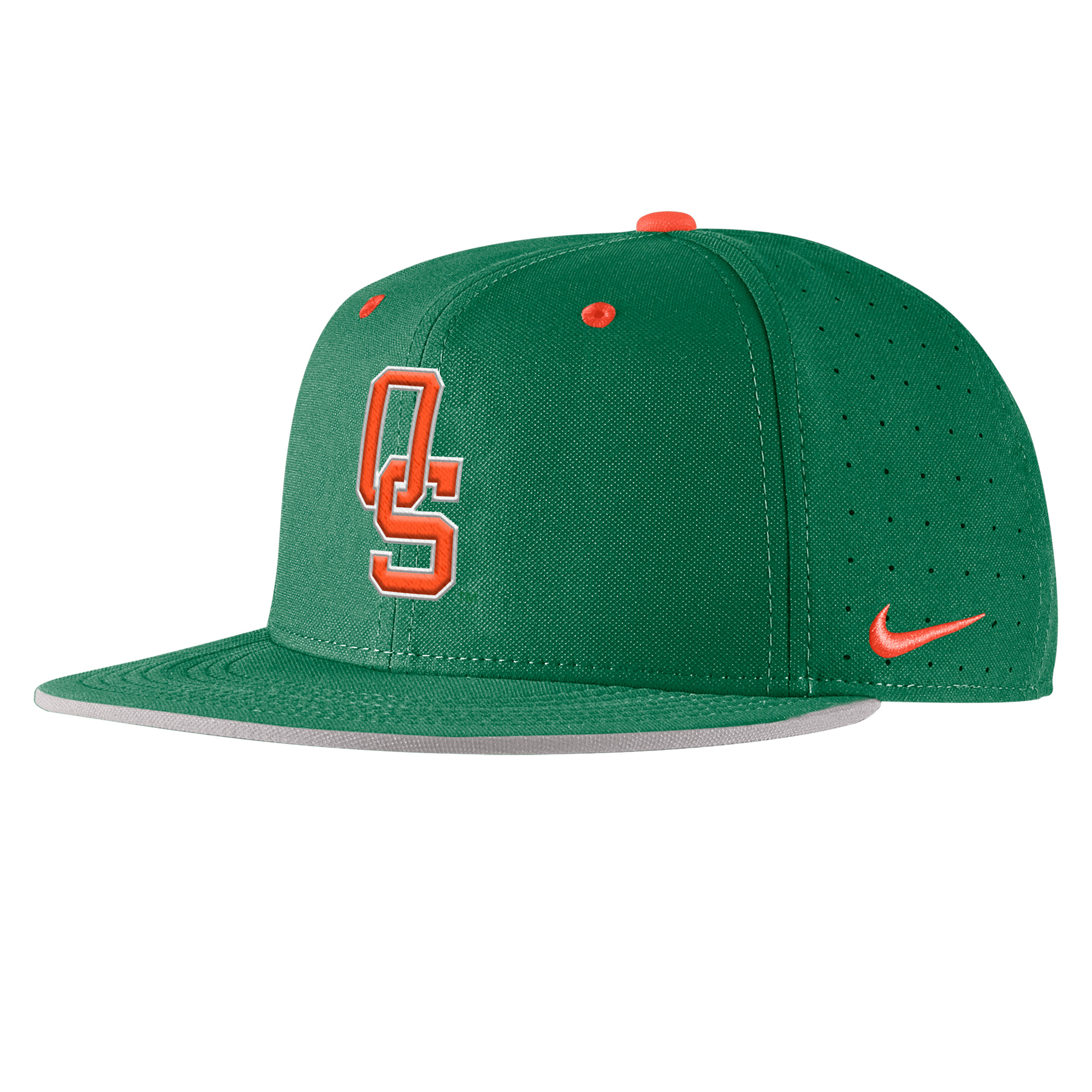 Men's Nike Green Oklahoma State Cowboys 2025 On-Field True Performance Baseball Fitted Hat