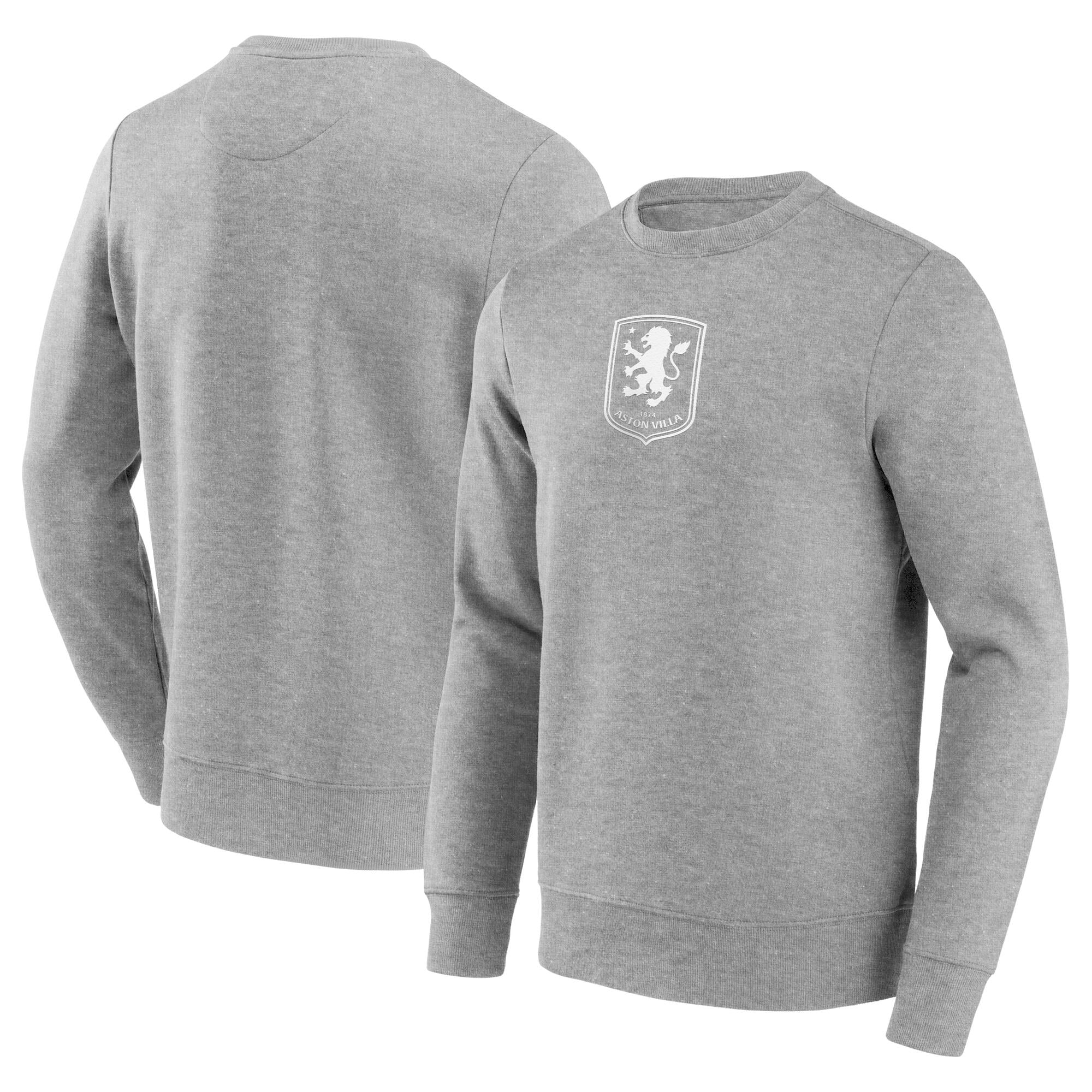 Sweat-shirt ras du cou avec logo Mono Aston Villa - Gris sport - Homme
