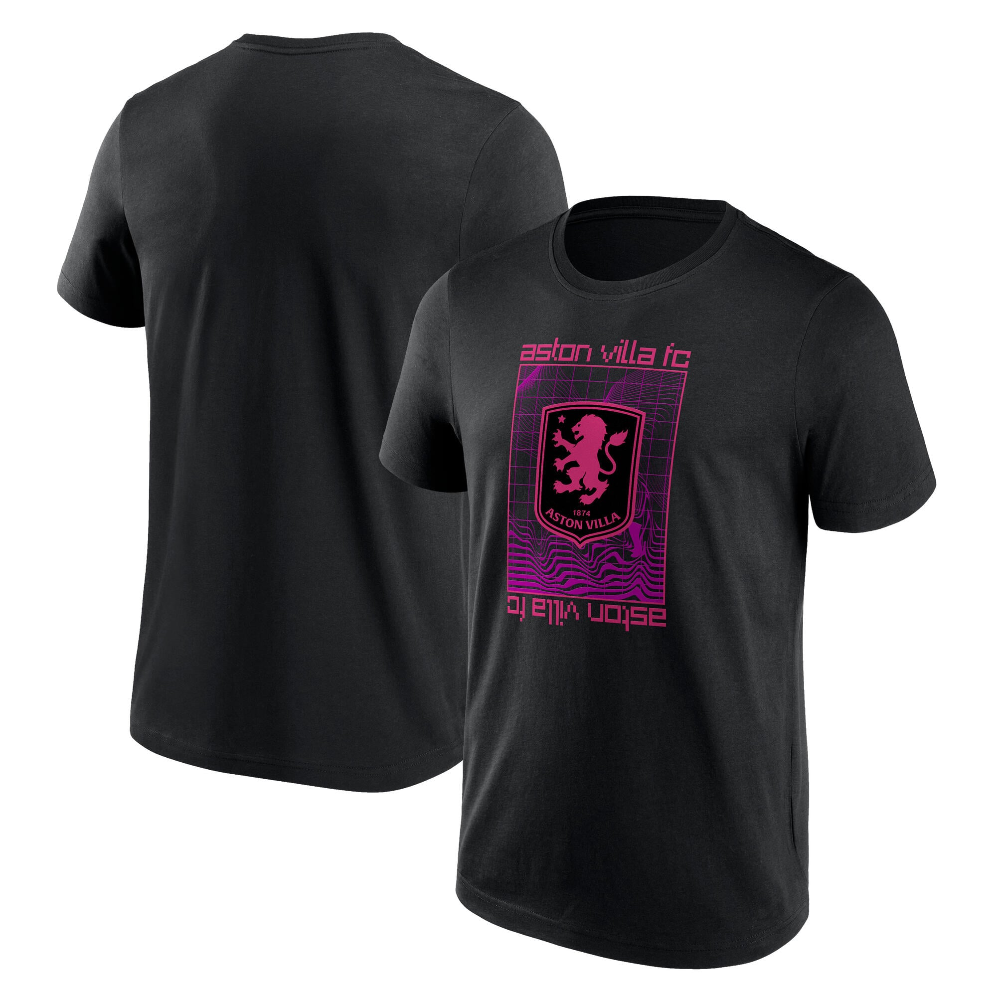 Aston Villa Future Digital Graphic T-Shirt - Black - Mens