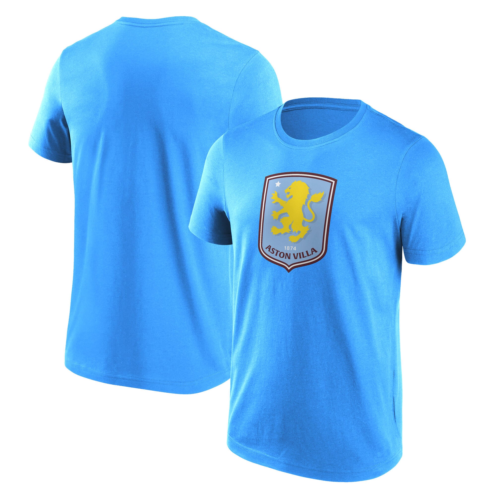 Camiseta gráfica con logotipo principal de Aston Villa - Celeste - Hombre