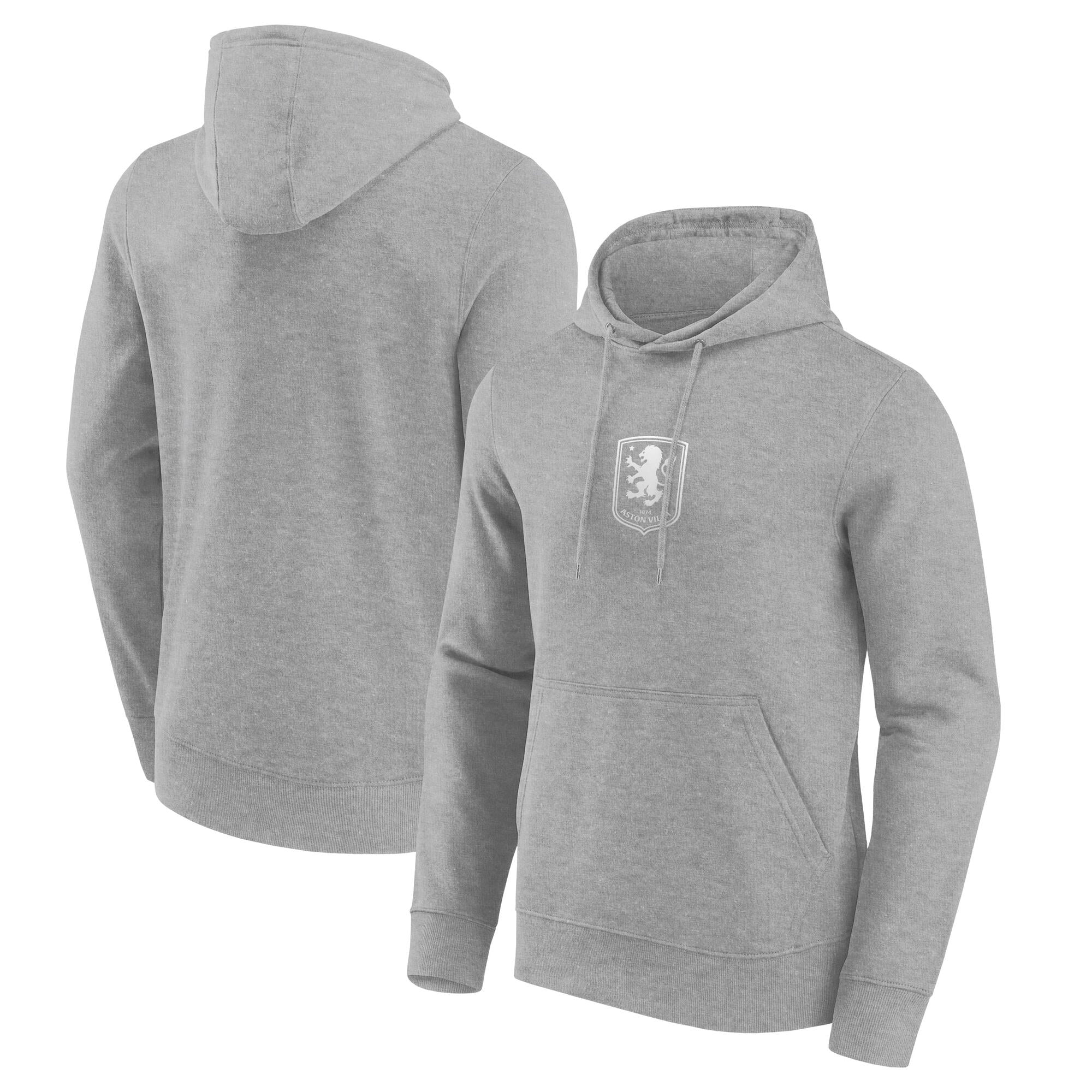 Sweat à capuche à logo graphique Mono Aston Villa - Gris sport - Homme
