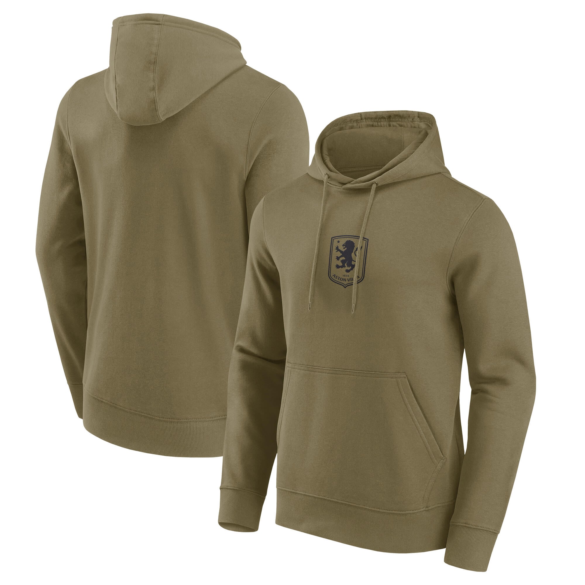 Sweat à capuche à logo graphique Mono Aston Villa - Kaki - Homme