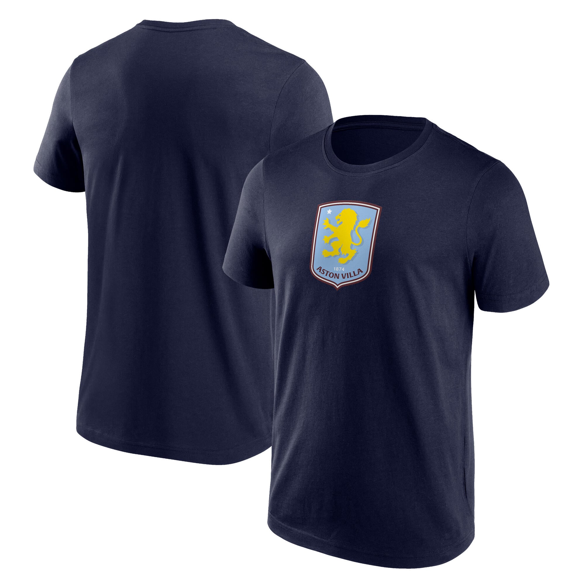 Camiseta gráfica con logotipo principal de Aston Villa - Azul marino - Hombre