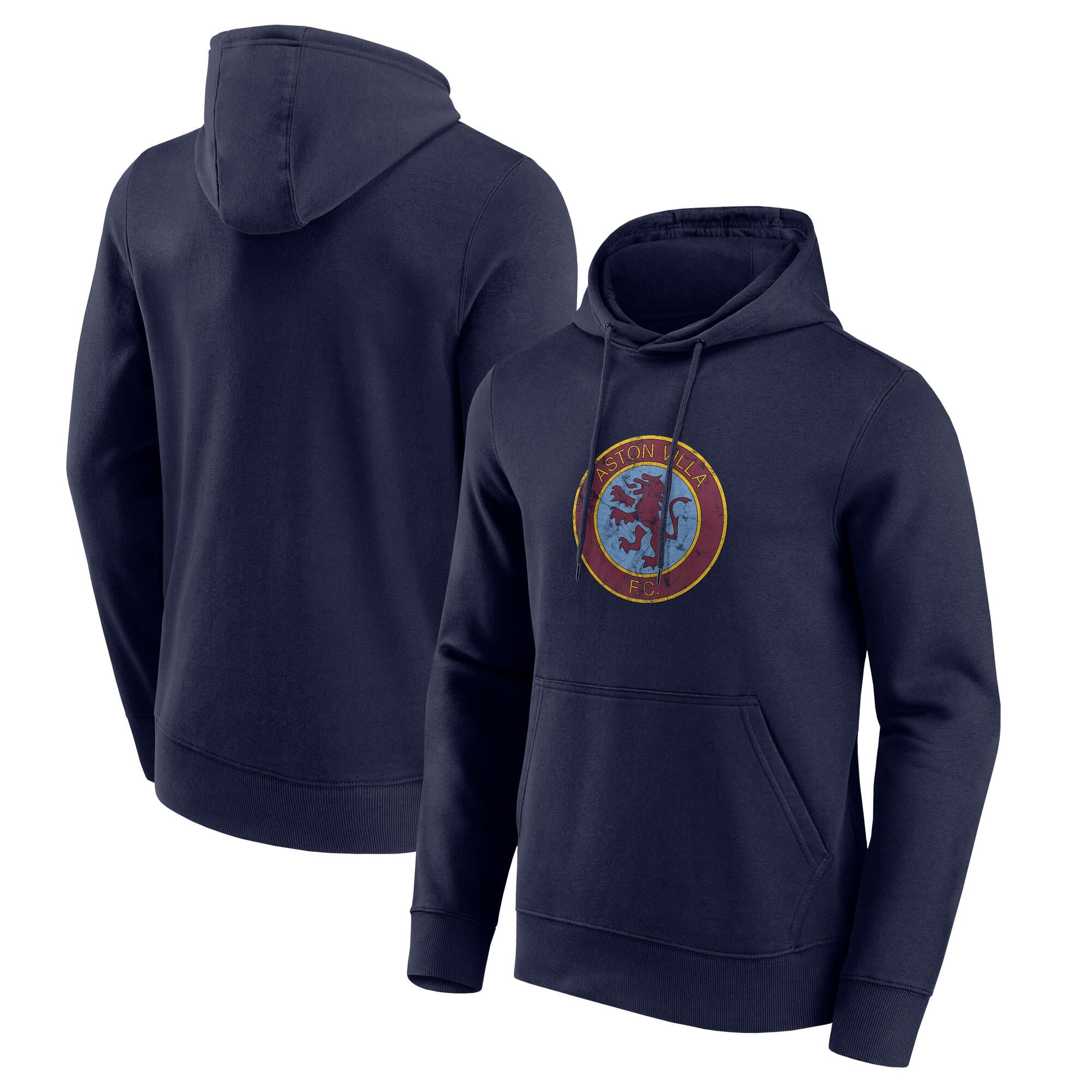 Sweat à capuche graphique Aston Villa Distressed Retro Logo - Bleu marine - Homme