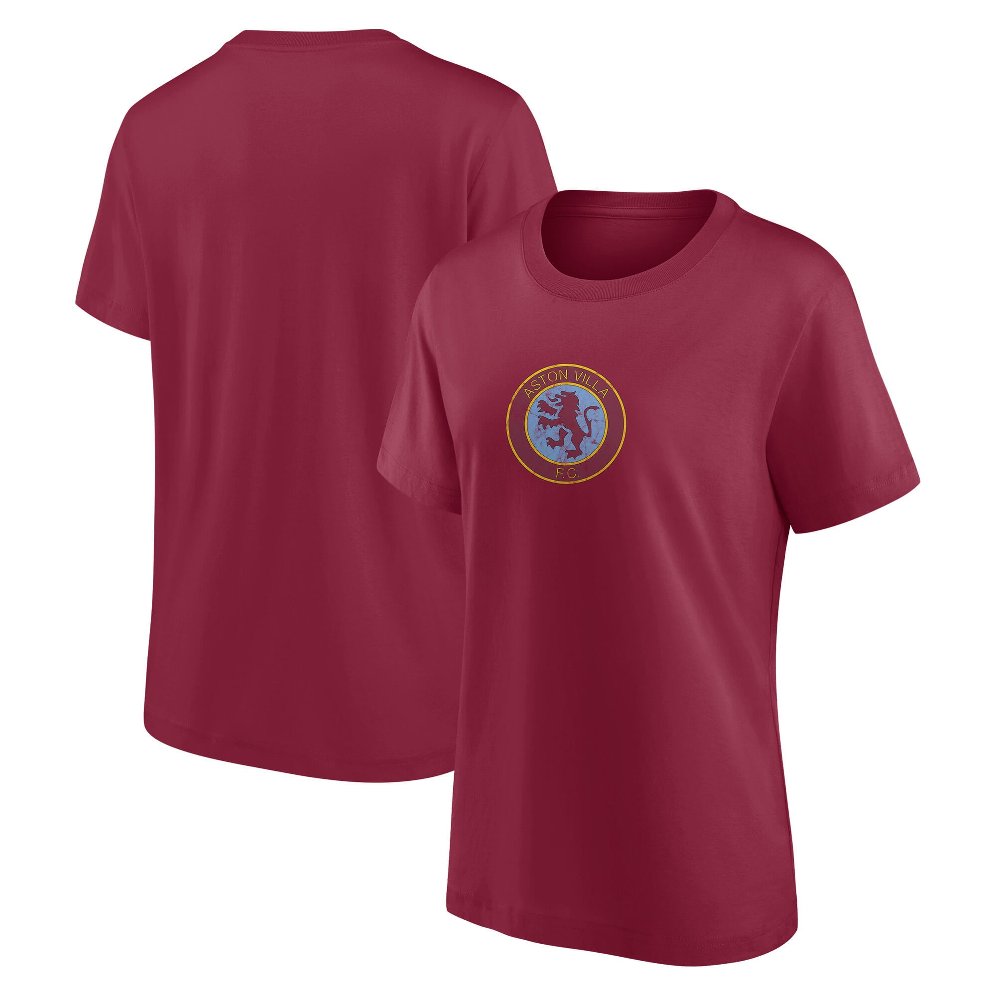 Aston Villa Distressed Retro Logo Graphic T-Shirt - No Color - Womens