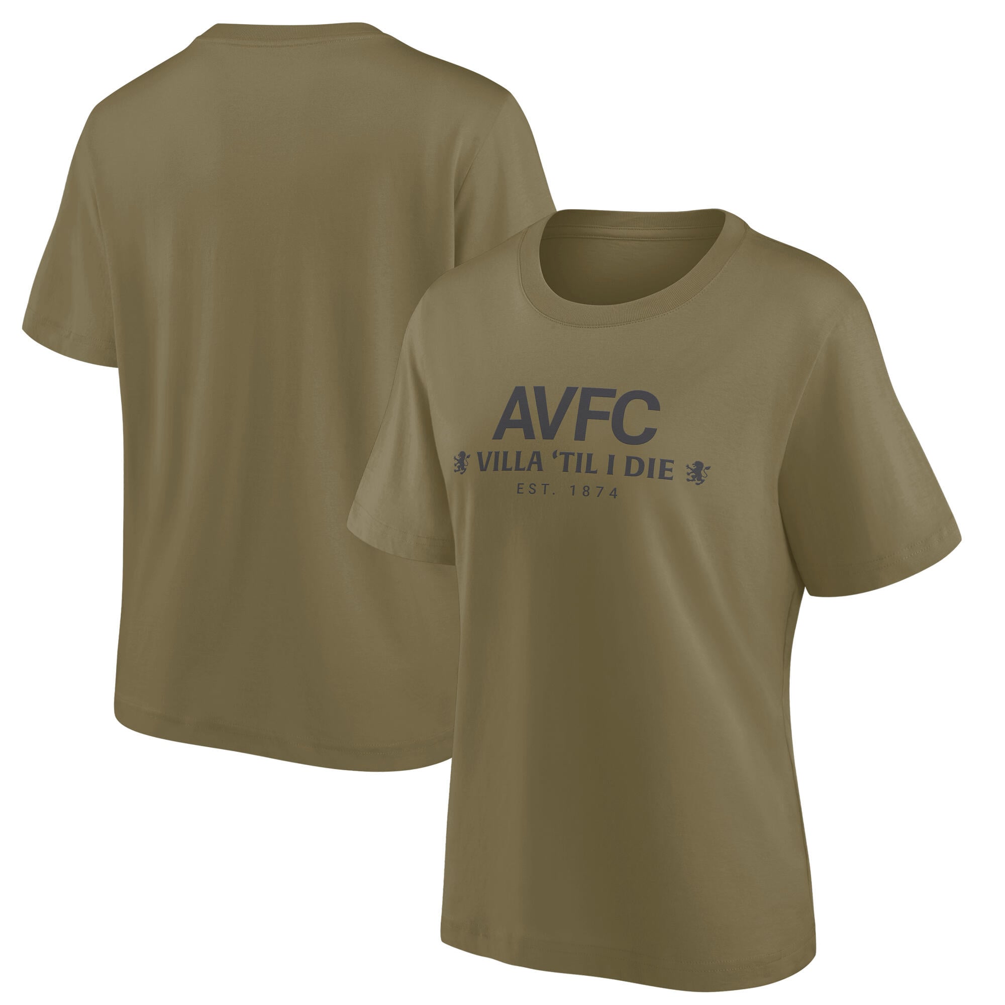 T-shirt oversize avec logo graphique Aston Villa End Credits - Kaki - Femme