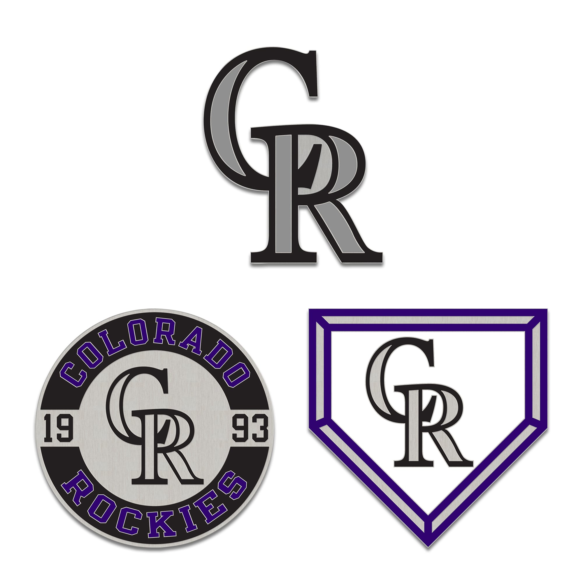 WinCraft Colorado Rockies Three-Piece Collector Pin Set