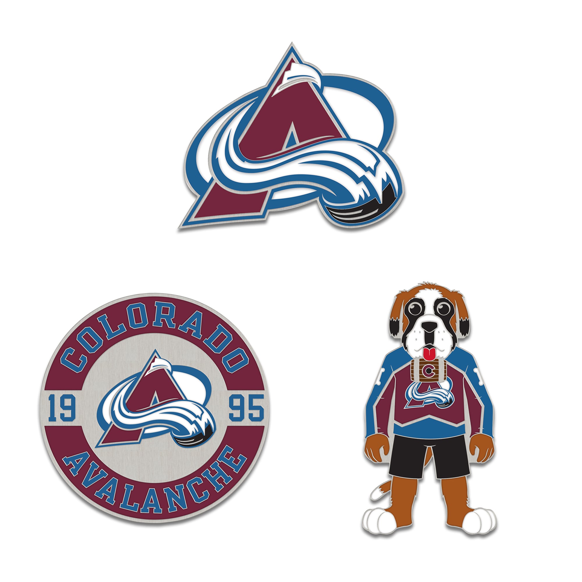 WinCraft Colorado Avalanche Three-Piece Collector Pin Set