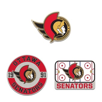 WinCraft Ottawa Senators Three-Piece Collector Pin Set