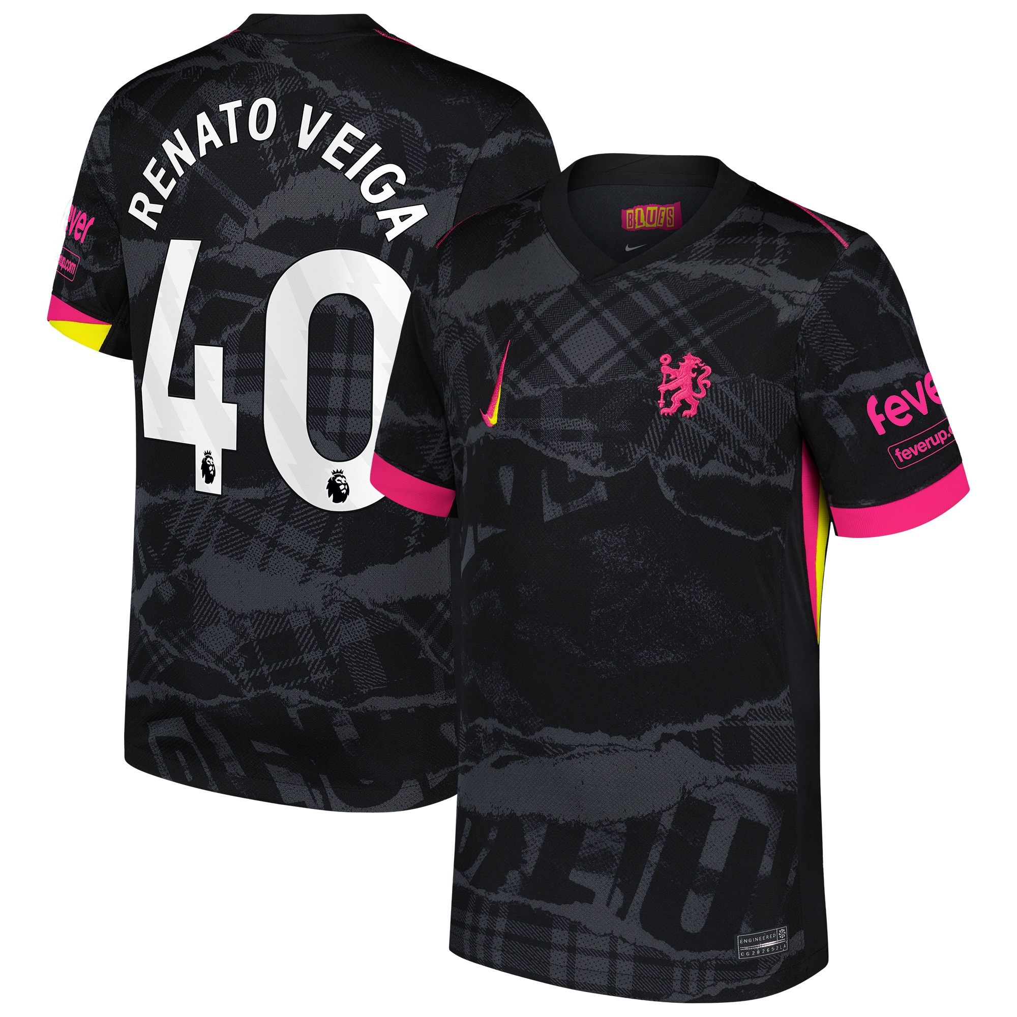 Troisième maillot Stadium Chelsea 2024-25 avec flocage Renato Veiga 40