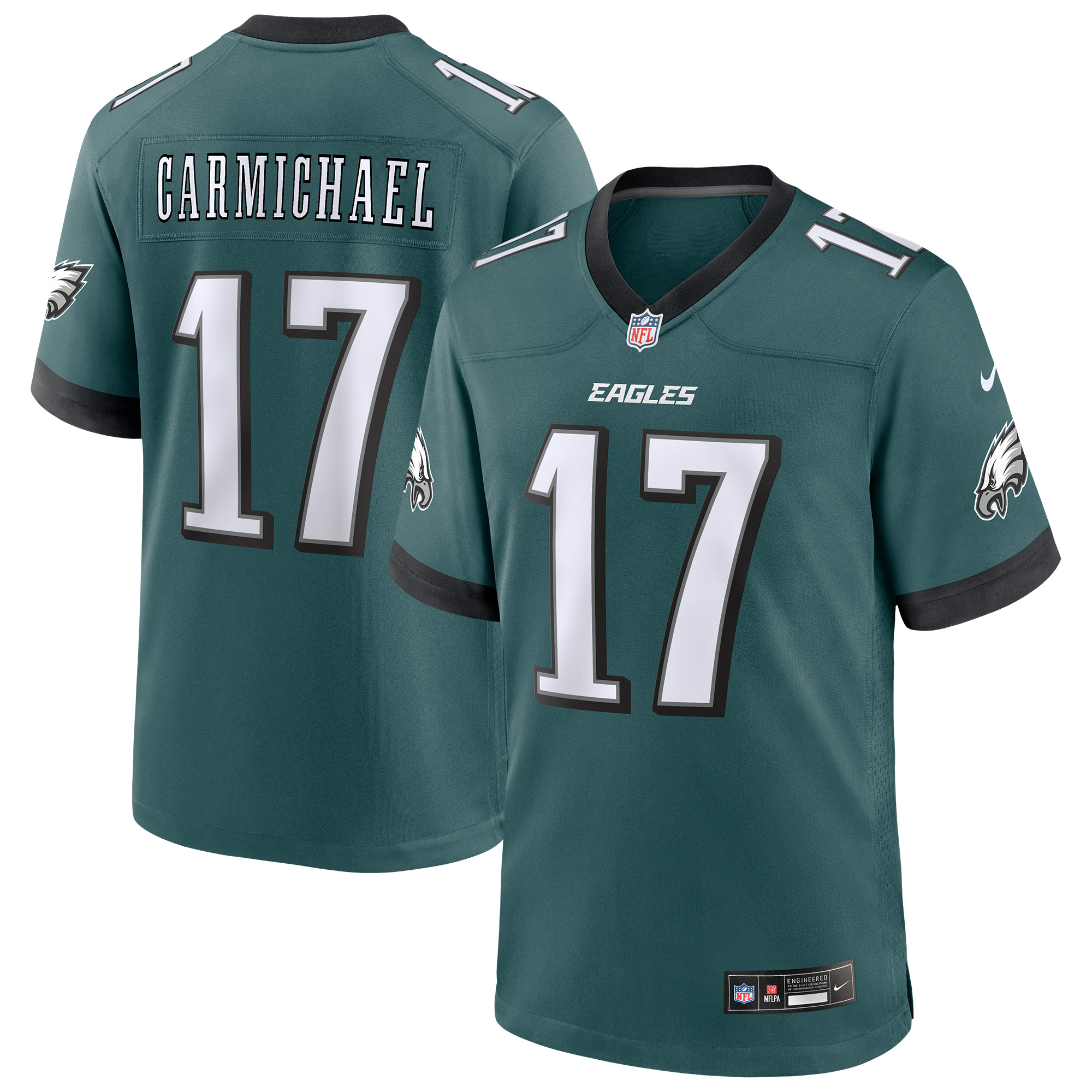 Men's Nike Harold Carmichael Midnight Green Philadelphia Eagles Team Retired Player Game Jersey