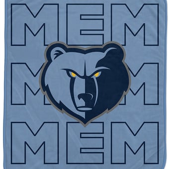 "Pegasus  Memphis Grizzlies 50"" x 60"" Abbreviation Echo Ultra Soft Blanket"