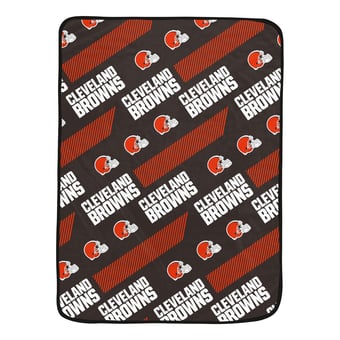 Pegasus Cleveland Browns 60" x 72" Slanted Half-Stripe Wordmark Ultra Soft Blanket