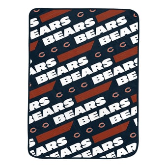 Pegasus Chicago Bears 60" x 72" Slanted Half-Stripe Wordmark Ultra Soft Blanket