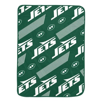 Pegasus New York Jets 60" x 72" Slanted Half-Stripe Wordmark Ultra Soft Blanket