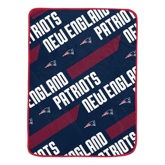 Pegasus New England Patriots 60" x 72" Slanted Half-Stripe Wordmark Ultra Soft Blanket