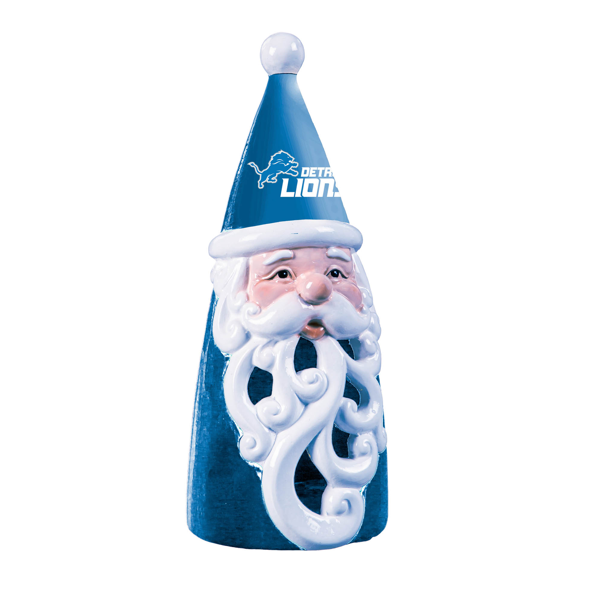 Detroit Lions 8" LED Santa Statue