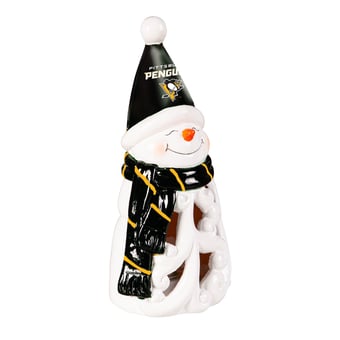 Pittsburgh Penguins LED 8" Snowman Lit Garden Statue