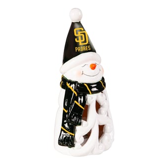 "San Diego Padres LED 8"" Snowman Lit Garden Statue"