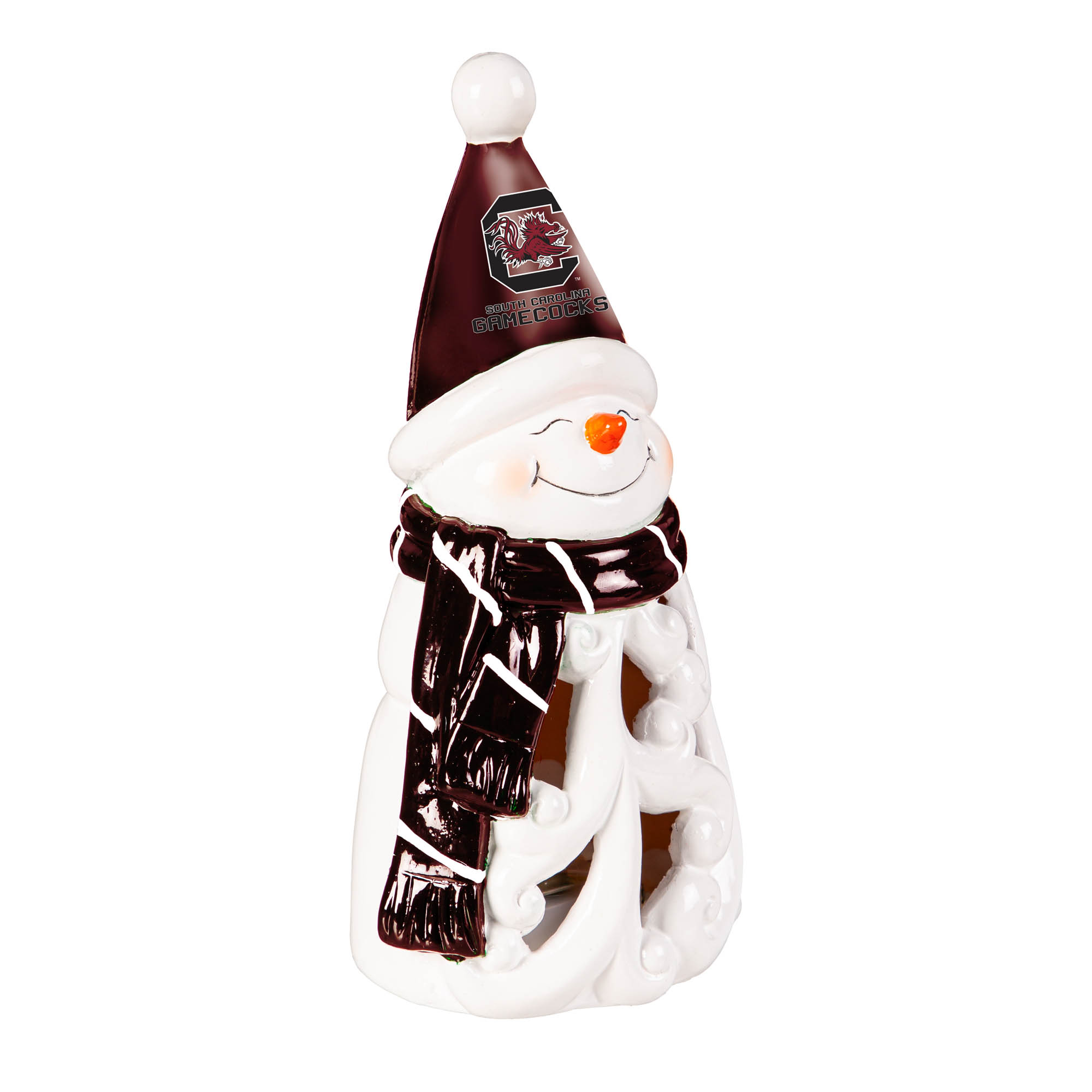 South Carolina Gamecocks LED 8" Snowman Lit Garden Statue