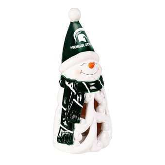 "Michigan State Spartans LED 8"" Snowman Lit Garden Statue"