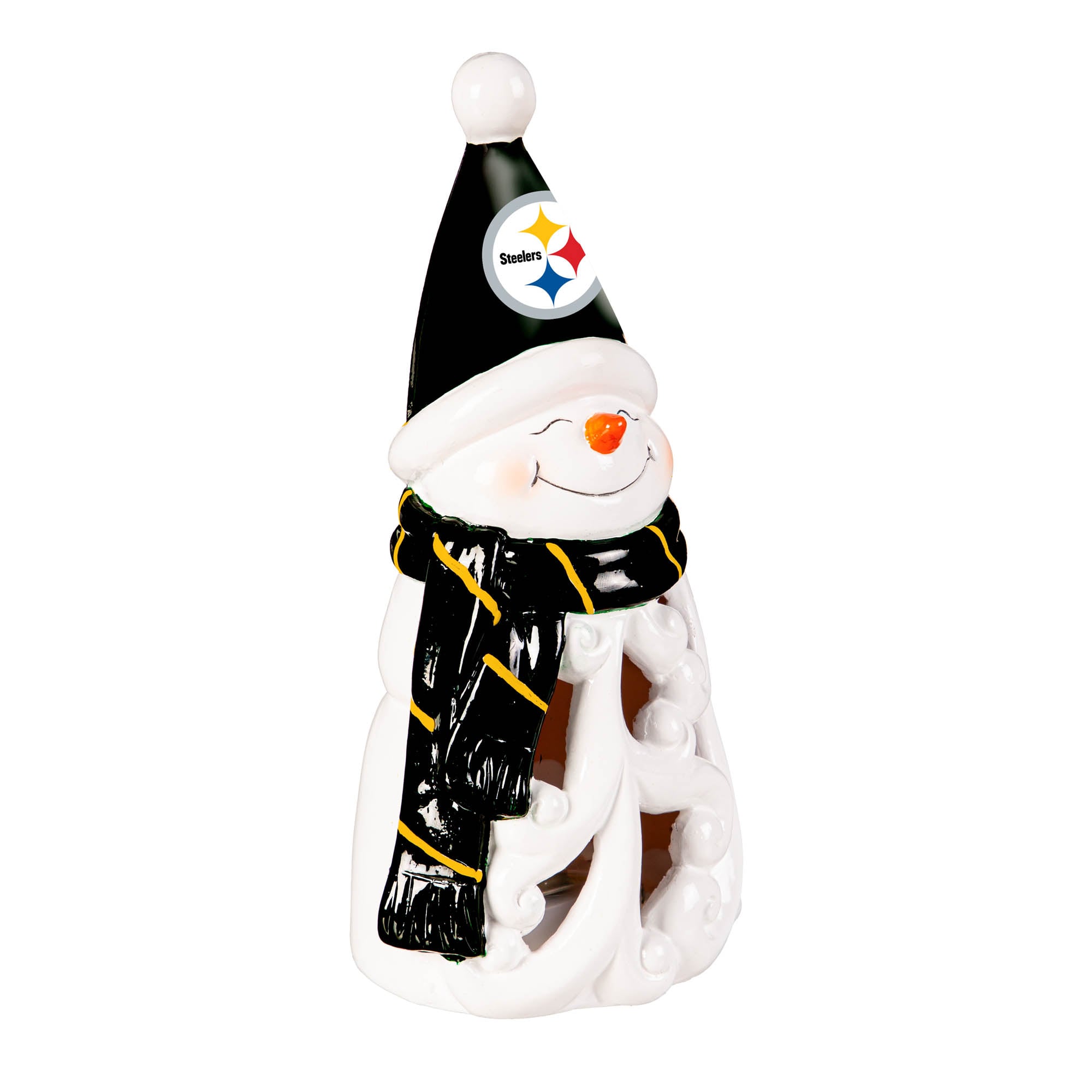 Pittsburgh Steelers LED 8" Snowman Lit Garden Statue