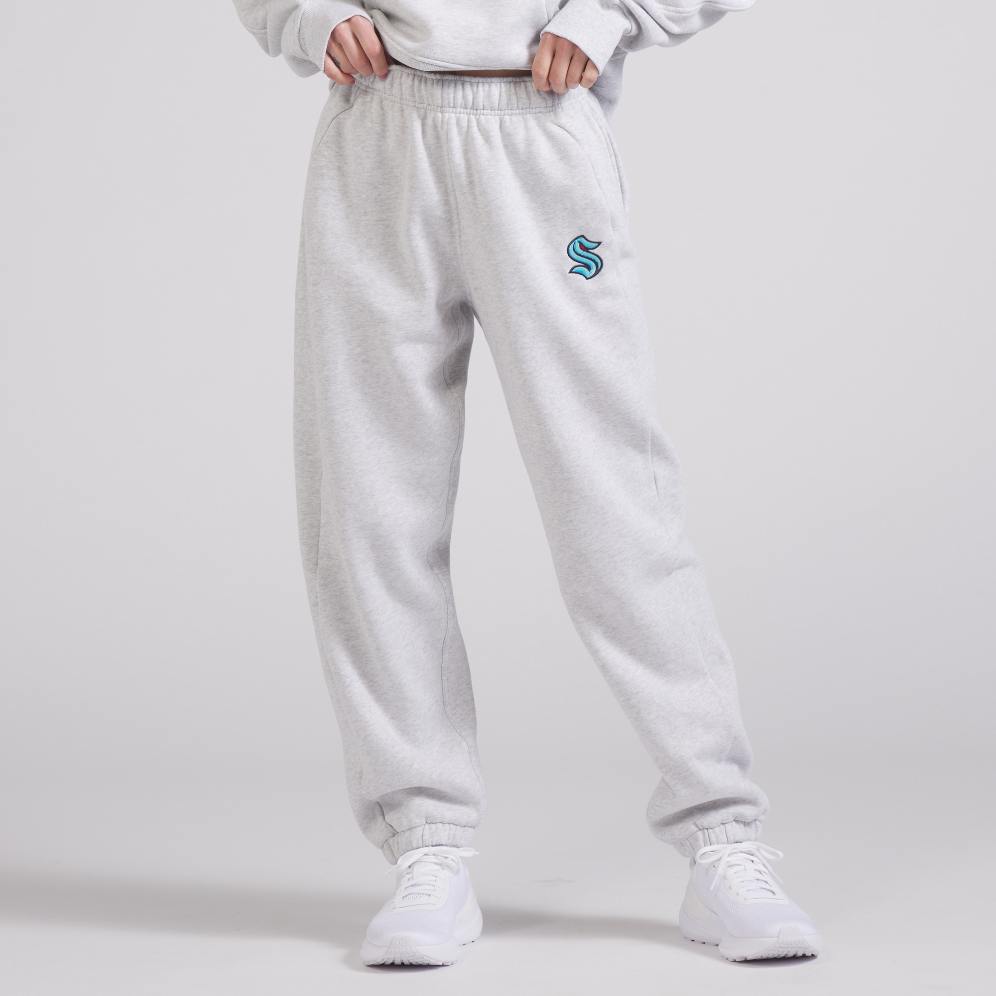 Women's lululemon Heather Gray Seattle Kraken Scuba Mid-Rise Oversized Jogger