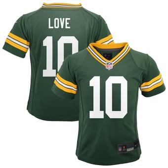 Preschool Nike Jordan Love Green Green Bay Packers Team Player Game Jersey
