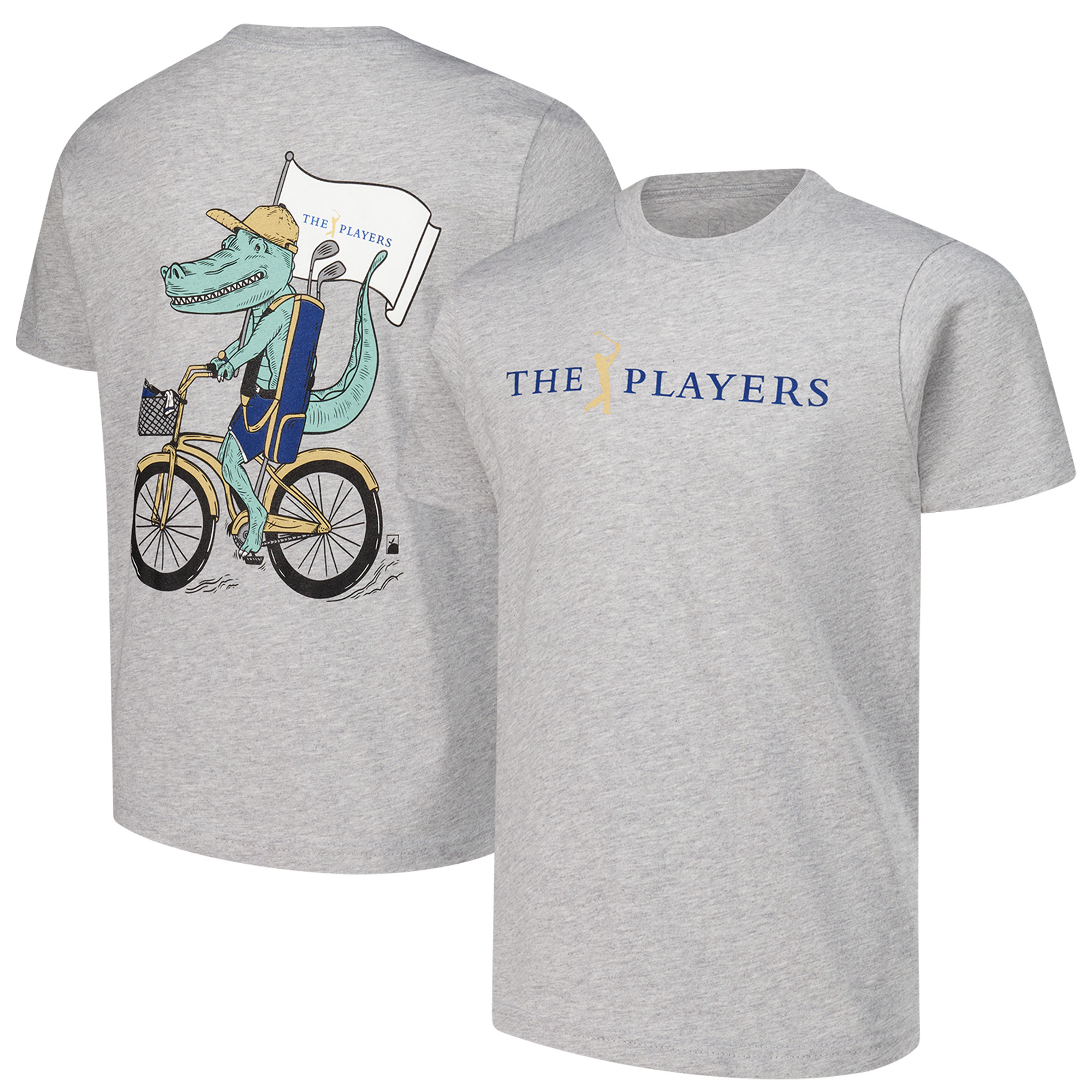 Youth Flomotion Gray THE PLAYERS Biking Gator T-Shirt Youth Flomotion Gray THE PLAYERS Biking Gator T-Shirt