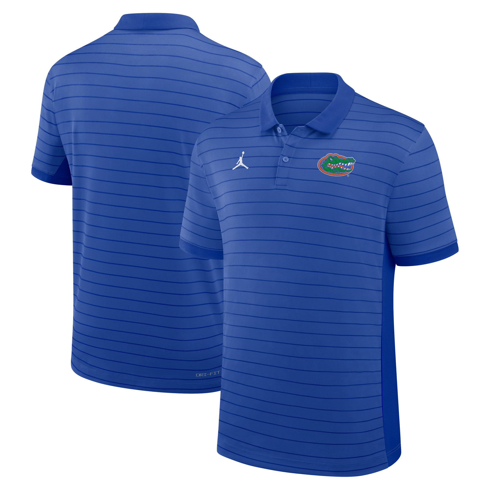 Men's Jordan Brand Royal Florida Gators 2026 Early Season Coaches Sideline Victory Stripe Dri-FIT Polo