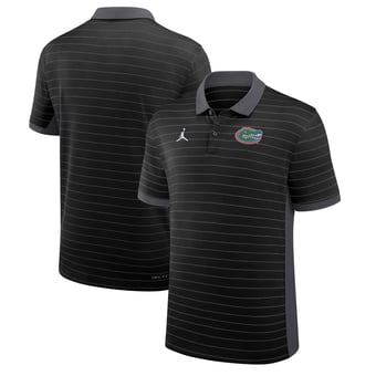Men's Jordan Brand Black Florida Gators 2026 Early Season Coaches Sideline Victory Stripe Dri-FIT Polo