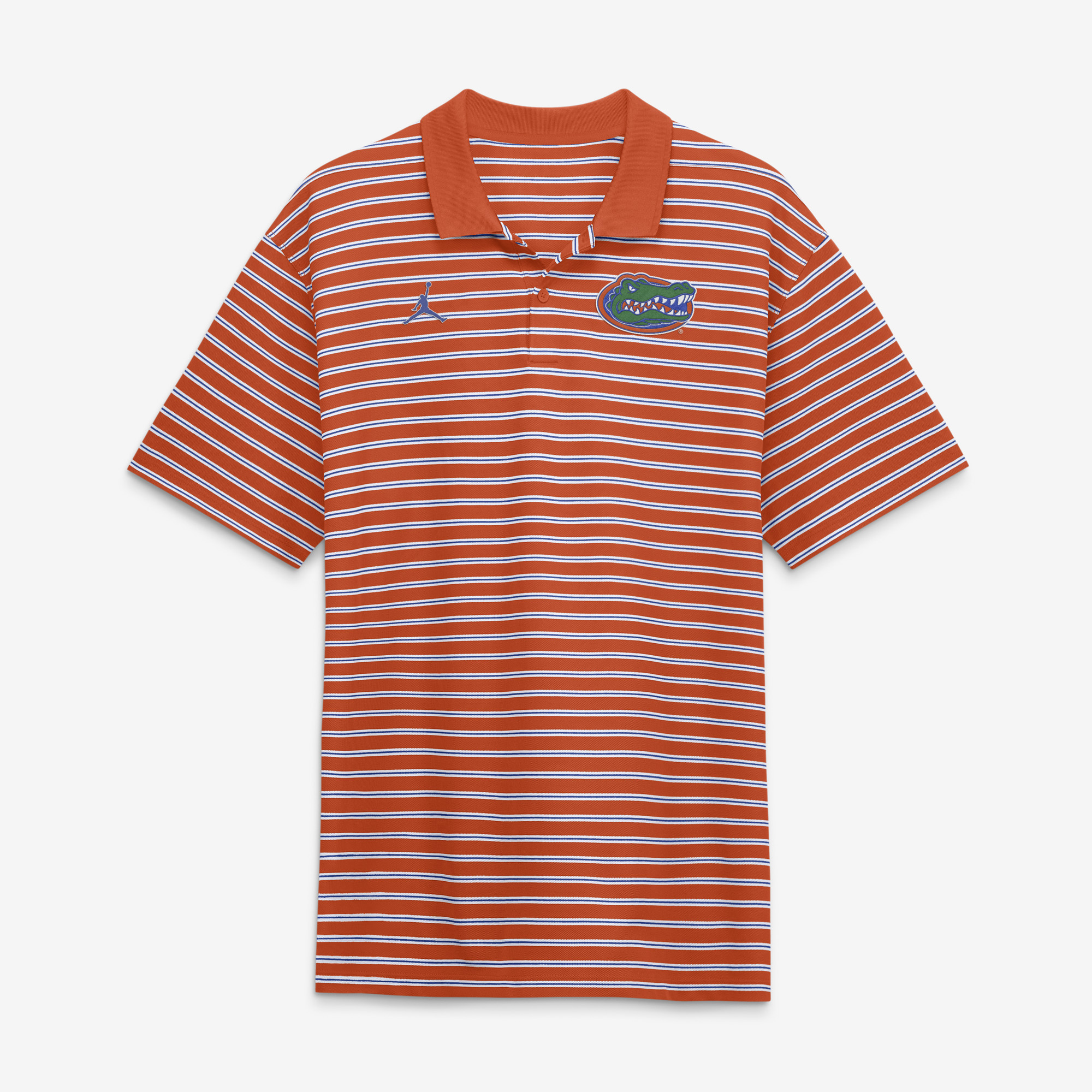 Men's Jordan Brand Orange/White Florida Gators Primetime Victory Striped Dri-FIT Polo