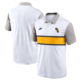 Men's Nike White/Gray West Virginia Mountaineers Athletic Prep Legacy Logo Vapor Dri-FIT Polo