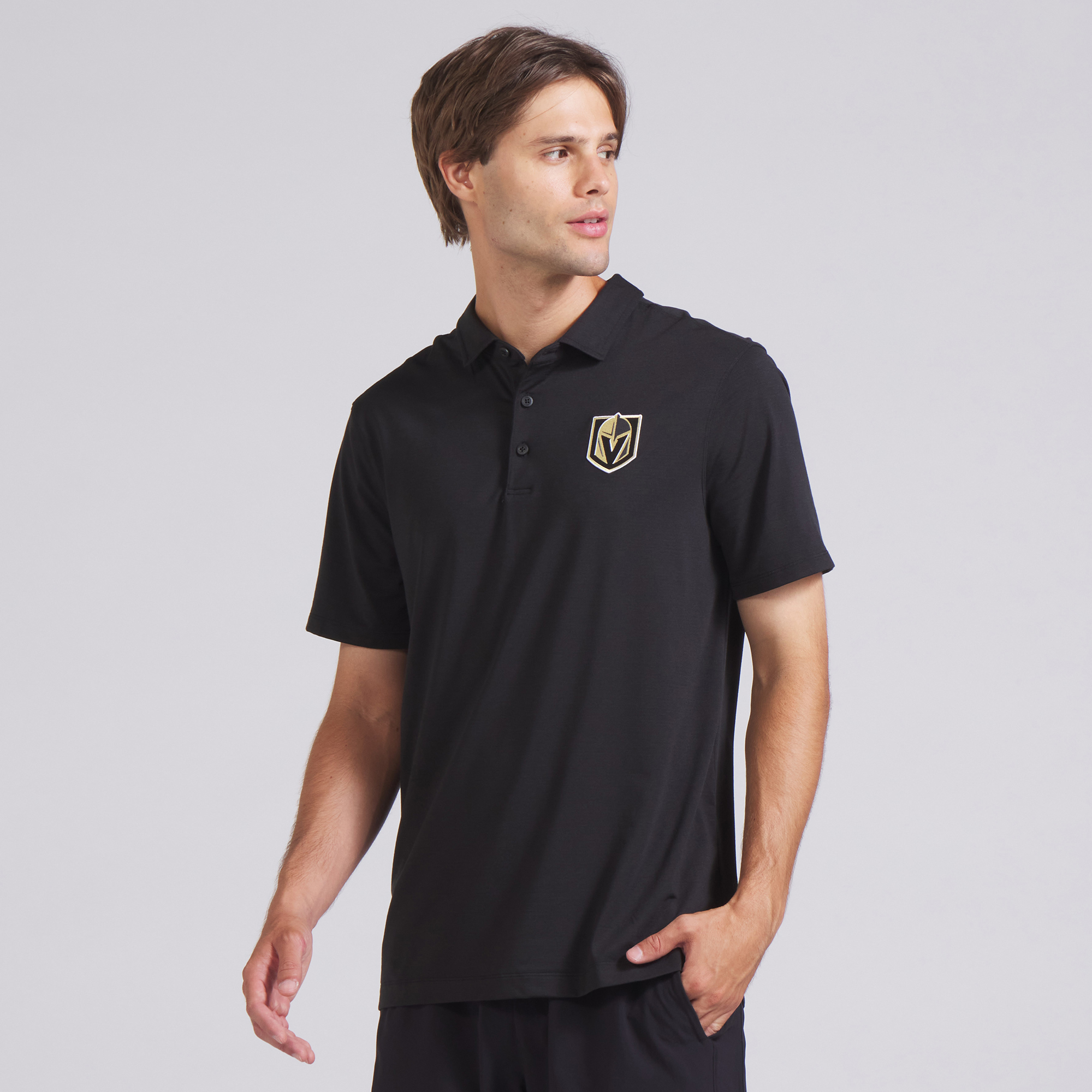 Men's lululemon Black Vegas Golden Knights Evolution Polo
