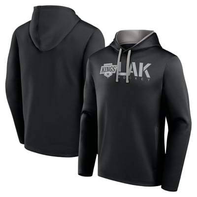 Men's Logo Athletic Black Los Angeles Kings Head Start Pullover Hoodie