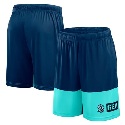 Men's Logo Athletic Navy Seattle Kraken Best of the Best Shorts