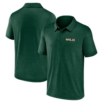Men's Logo Athletic Green Minnesota Wild Unstoppable Polo