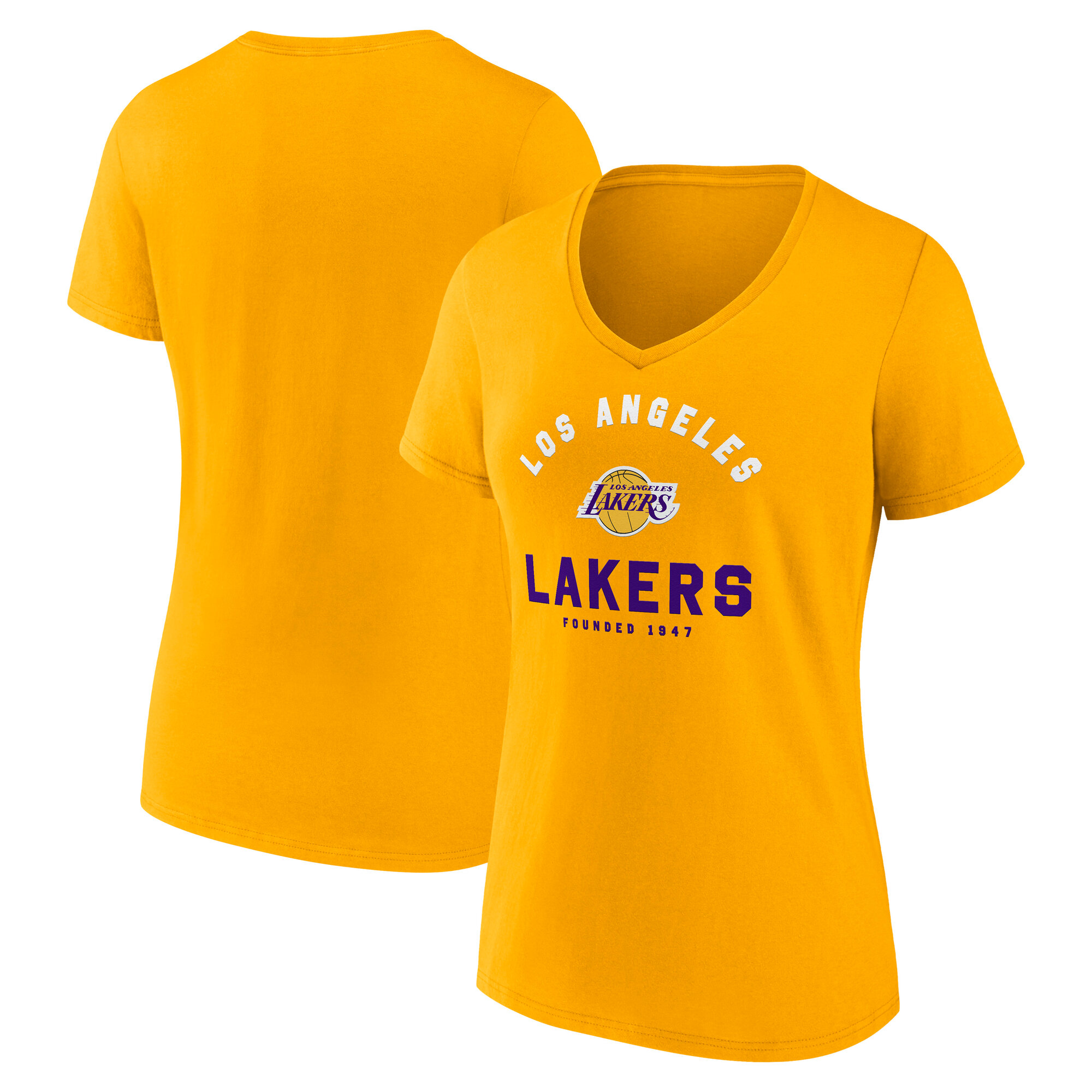 Women’s Logo Athletic Gold Los Angeles Lakers Unrivaled V-Neck T-Shirt Women’s Logo Athletic Gold Los Angeles Lakers Unrivaled V-Neck T-Shirt
