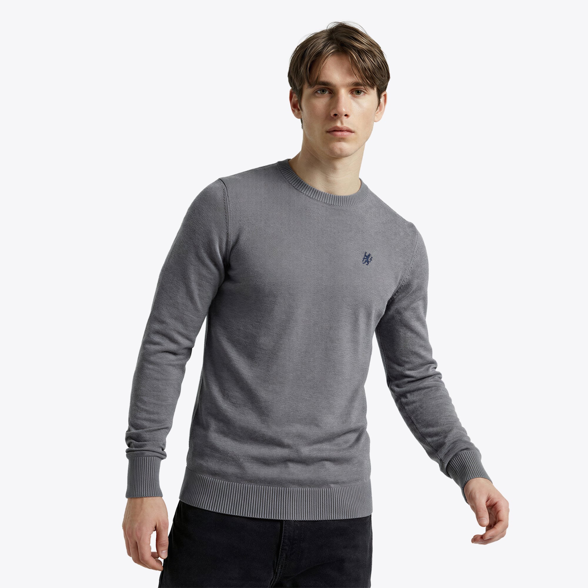 Pull ras du cou Chelsea - Gris - Homme