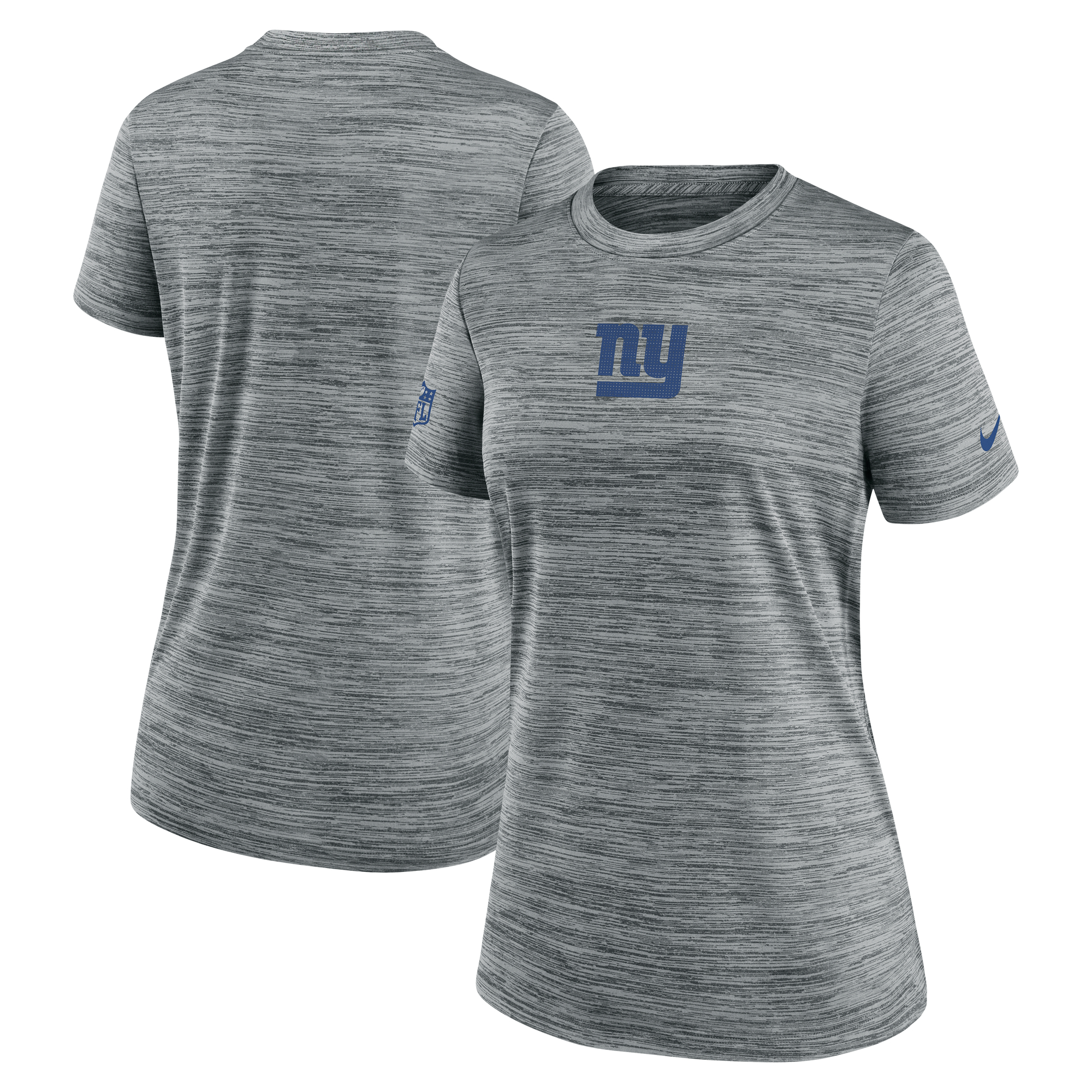 Women's Nike Gray New York Giants Sideline Velocity Performance T-Shirt