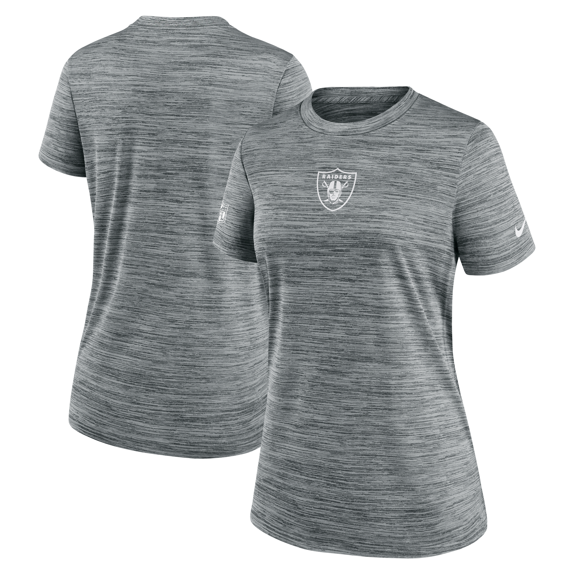 Women's Nike Gray Las Vegas Raiders Sideline Velocity Performance T-Shirt