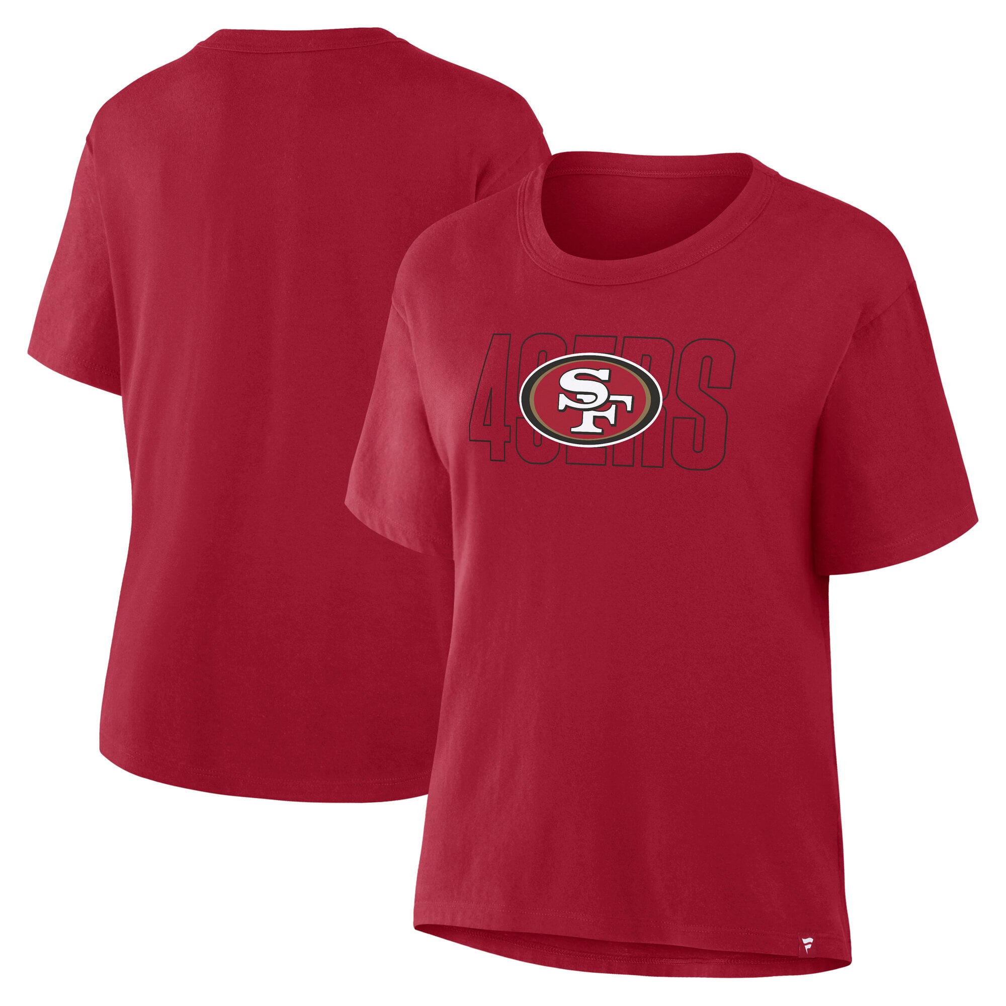 Women's Fanatics Scarlet San Francisco 49ers Line Em Up T-Shirt