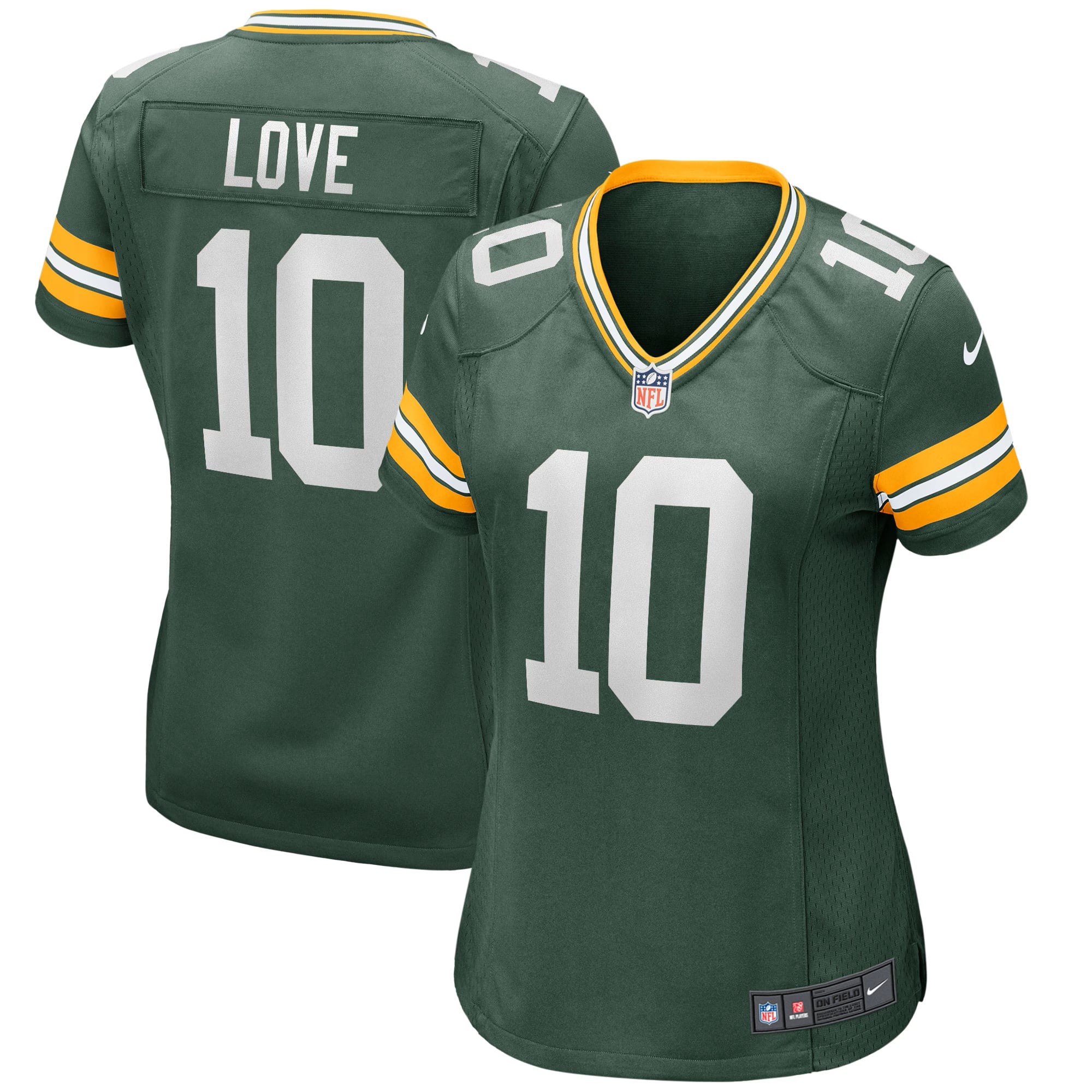 Camiseta Nike Game de la 2ª equipación del Green Bay Packers - Verde - Jordan Love - Mujer