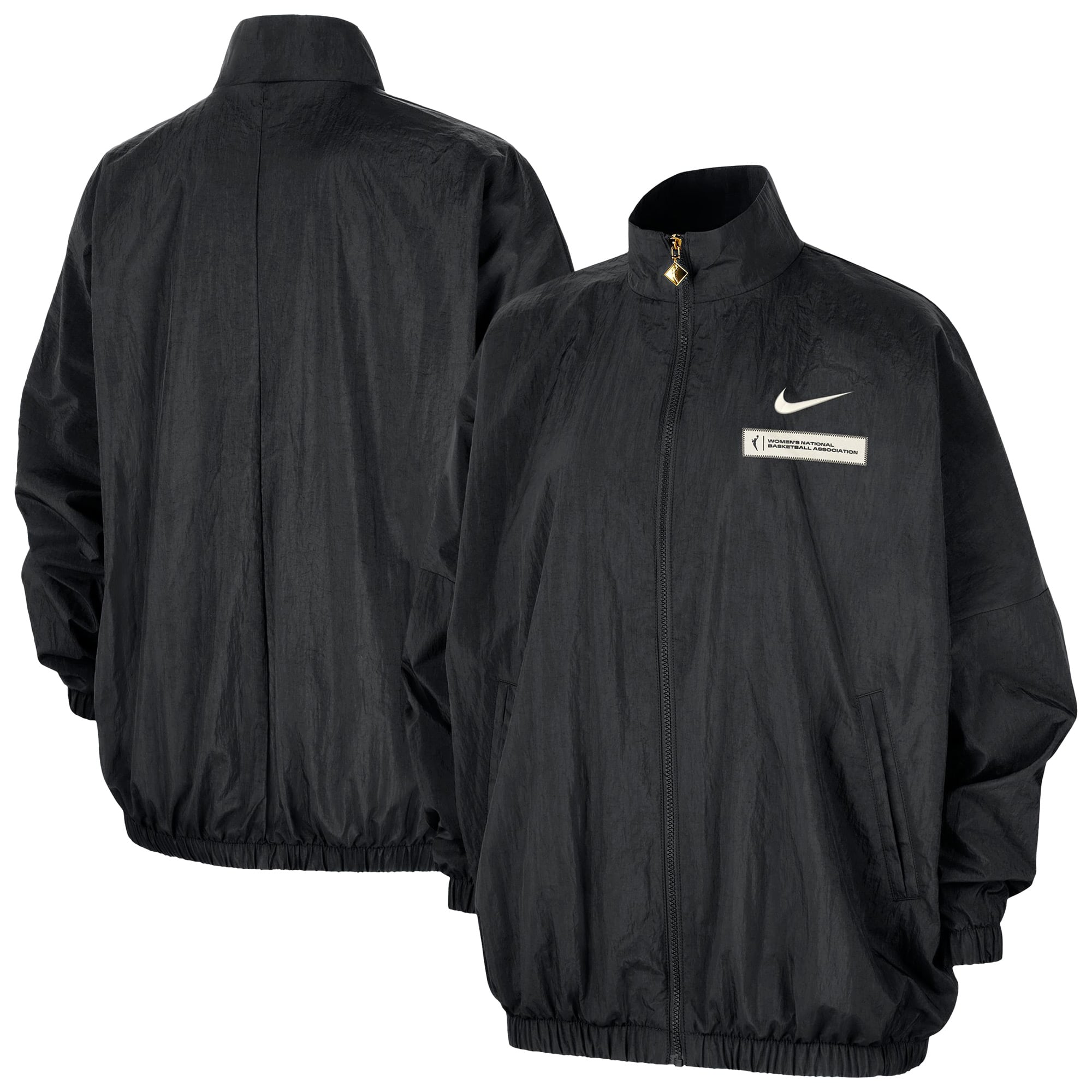 Unisex Nike Black WNBA Essential Oversized Woven Full-Zip Jacket