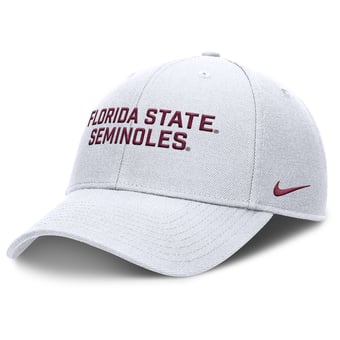 Men's Nike White Florida State Seminoles 2025 Sideline Rise Practice Adjustable Hat