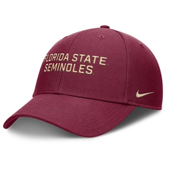 Men's Nike Garnet Florida State Seminoles 2025 Sideline Rise Practice Adjustable Hat