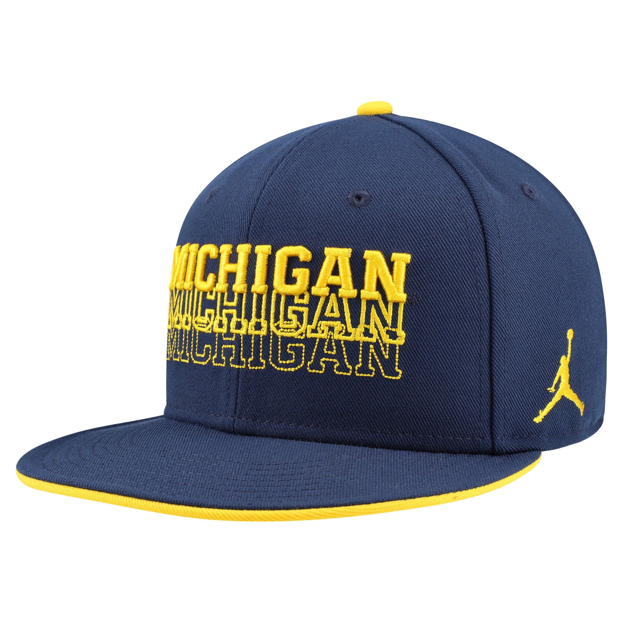 Men's Jordan Brand  Navy Michigan Wolverines True Primetime Performance Fitted Hat