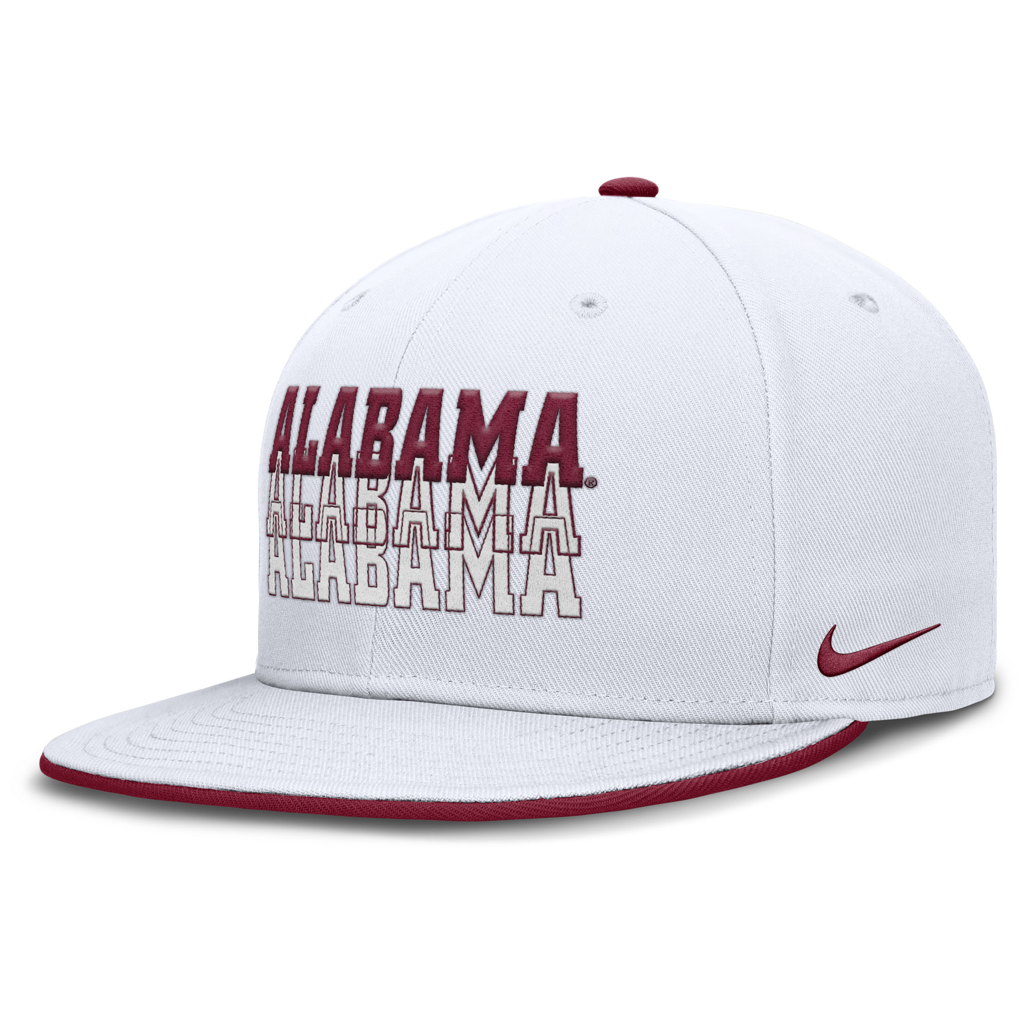 Men's Nike White Alabama Crimson Tide True Primetime Performance Fitted Hat