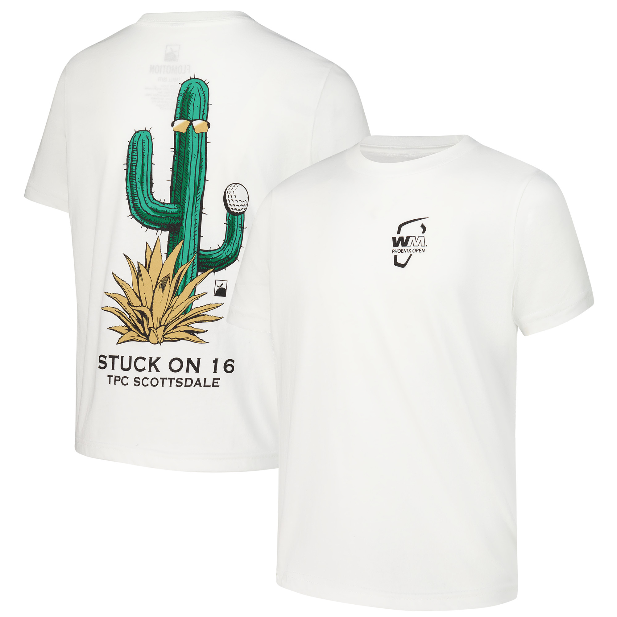 Youth Flomotion White WM Phoenix Open Stuck on 16 T-Shirt Youth Flomotion White WM Phoenix Open Stuck on 16 T-Shirt