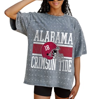 Women's Gameday Couture Gray Alabama Crimson Tide On the Ball Oversized T-Shirt